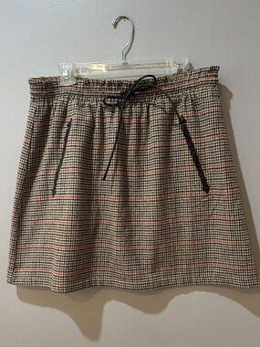 Pomander Place for Tuckernuck Plaid Houndstooth Skirt Size XL